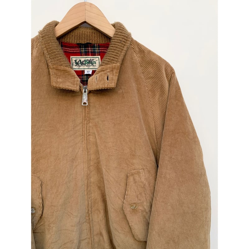 80s L.L.Bean CORDUROY HARRINGTON JACKET Size 42