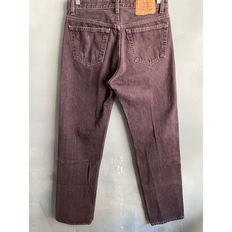 90s Levi's 501 BURGUNDY COLOR DENIM PANTS MADE