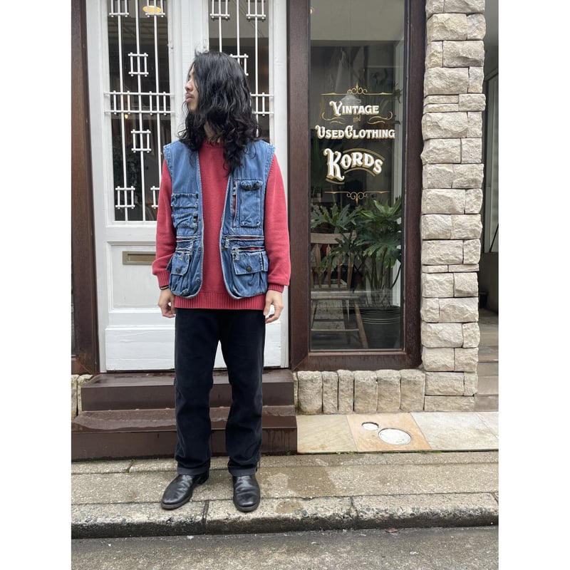 90s BANANA REPUBLIC DENIM SAFARI VEST Size L |