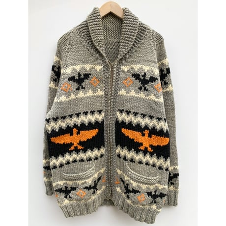 60s "Thunderbird" COWICHAN SWEATER Size XL程