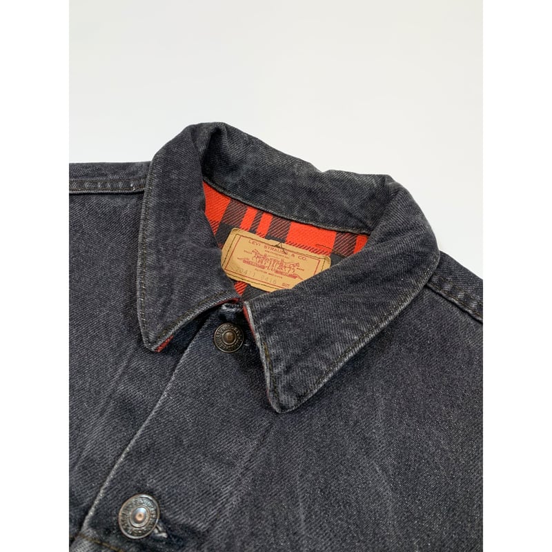 80〜90s Levi's 70411 FLANNEL LINED BLACK DENIM J