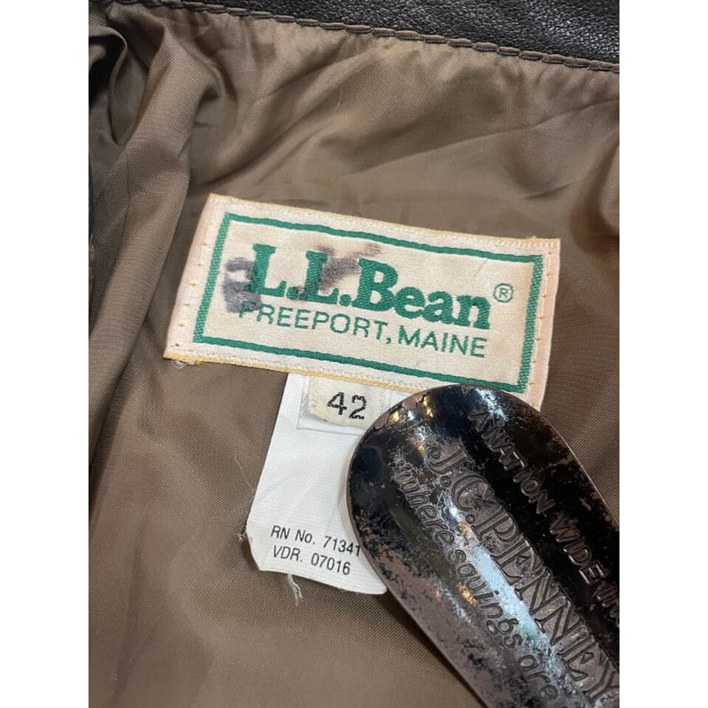 LLBean レザージャケット　USA 42　A-2 type Vintage LL Bean A-2 Leather Military Style Flight Bomber