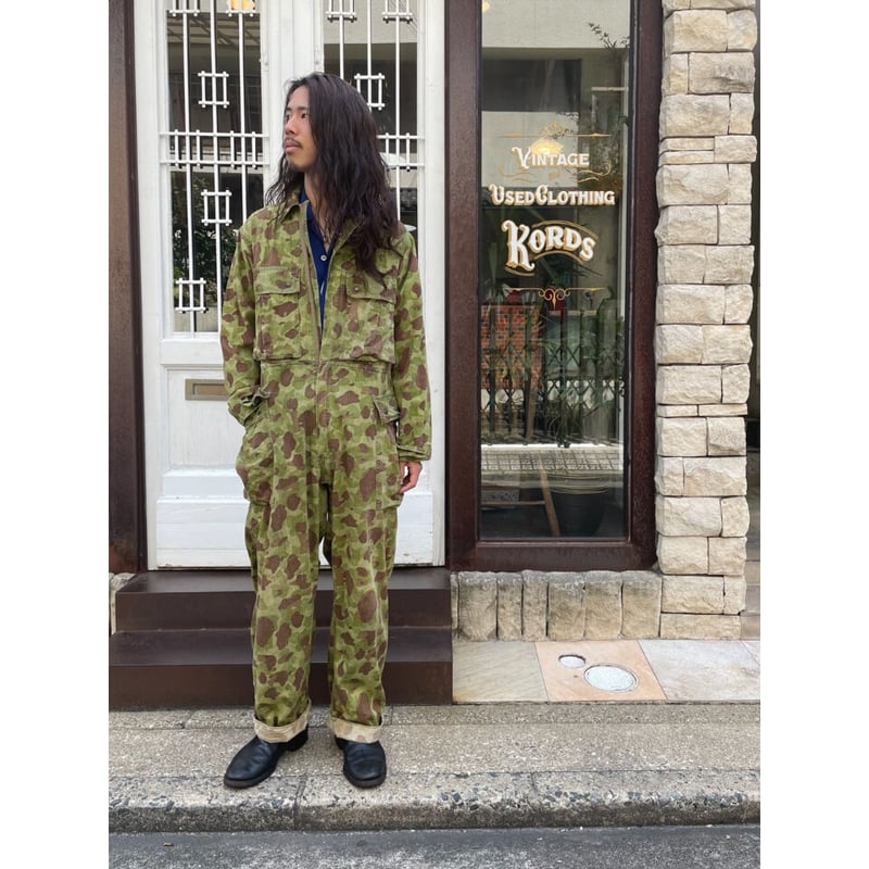 ミリタリーカモフラージュ 　ジャングルファティーグfrog skin 40s USMC 