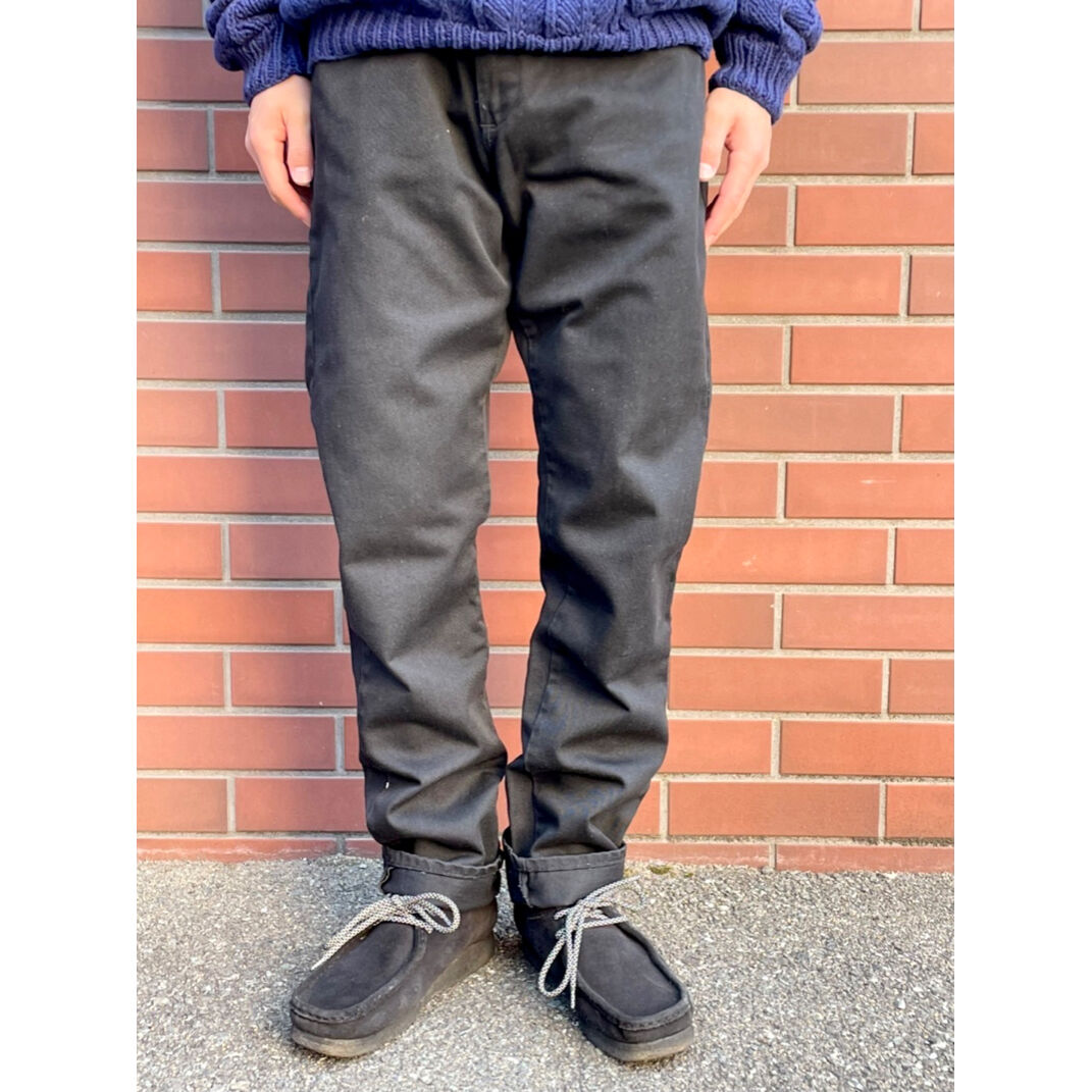 60s STORE BRAND BLACK COTTON TWILL PANTS Size W