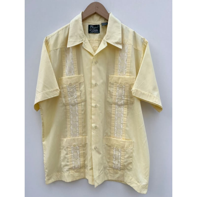 80s HAVANERA OPEN COLLAR CUBA SHIRT Size XL |