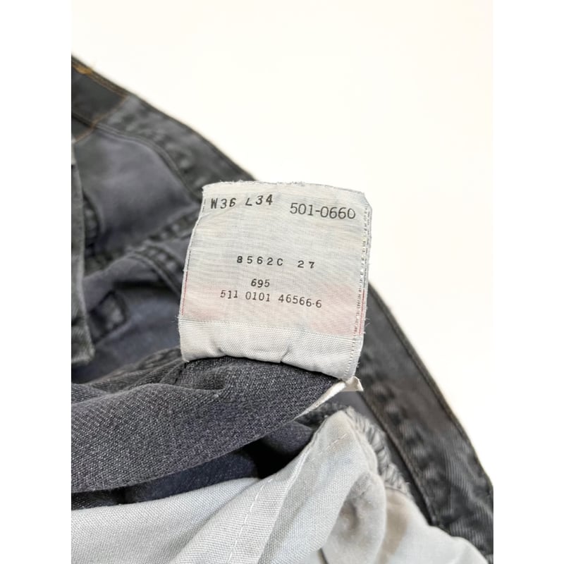 00s Levi's 501-0660 BLACK DENIM PANTS MADE IN U