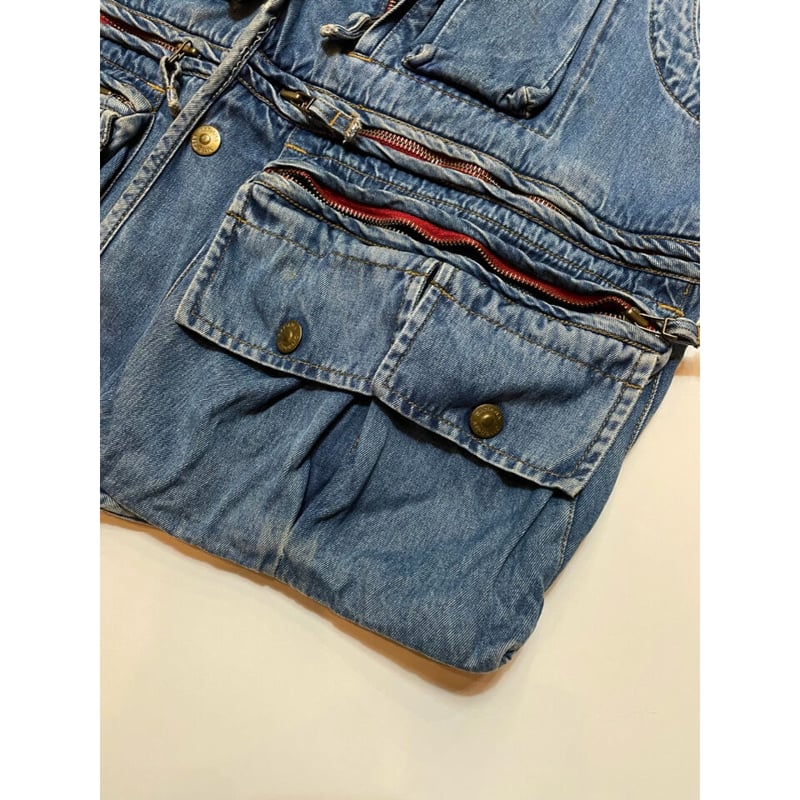 90s BANANA REPUBLIC DENIM SAFARI VEST Size L |