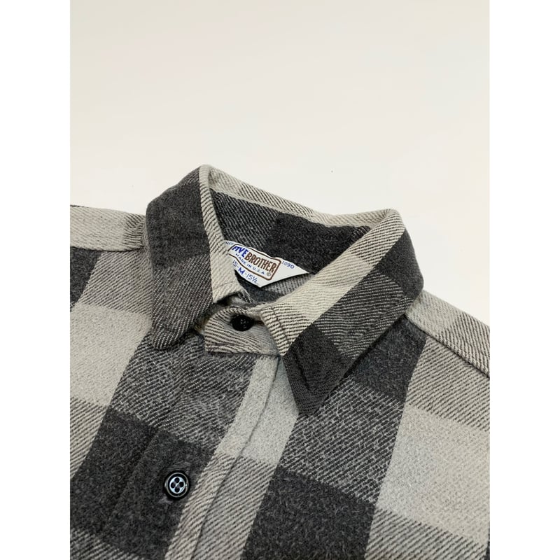トップス 80s FIVE BROTHER FLANNEL SHIRT 80s～ FIVE BROTHER Flannel Shirt (S) BLACK/GRAY | Wonder