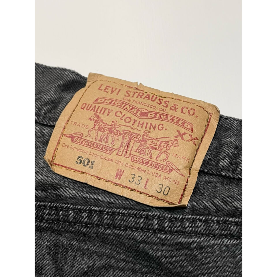 90s Levi's 501-0660 BLACK DENIM PANTS MADE IN U