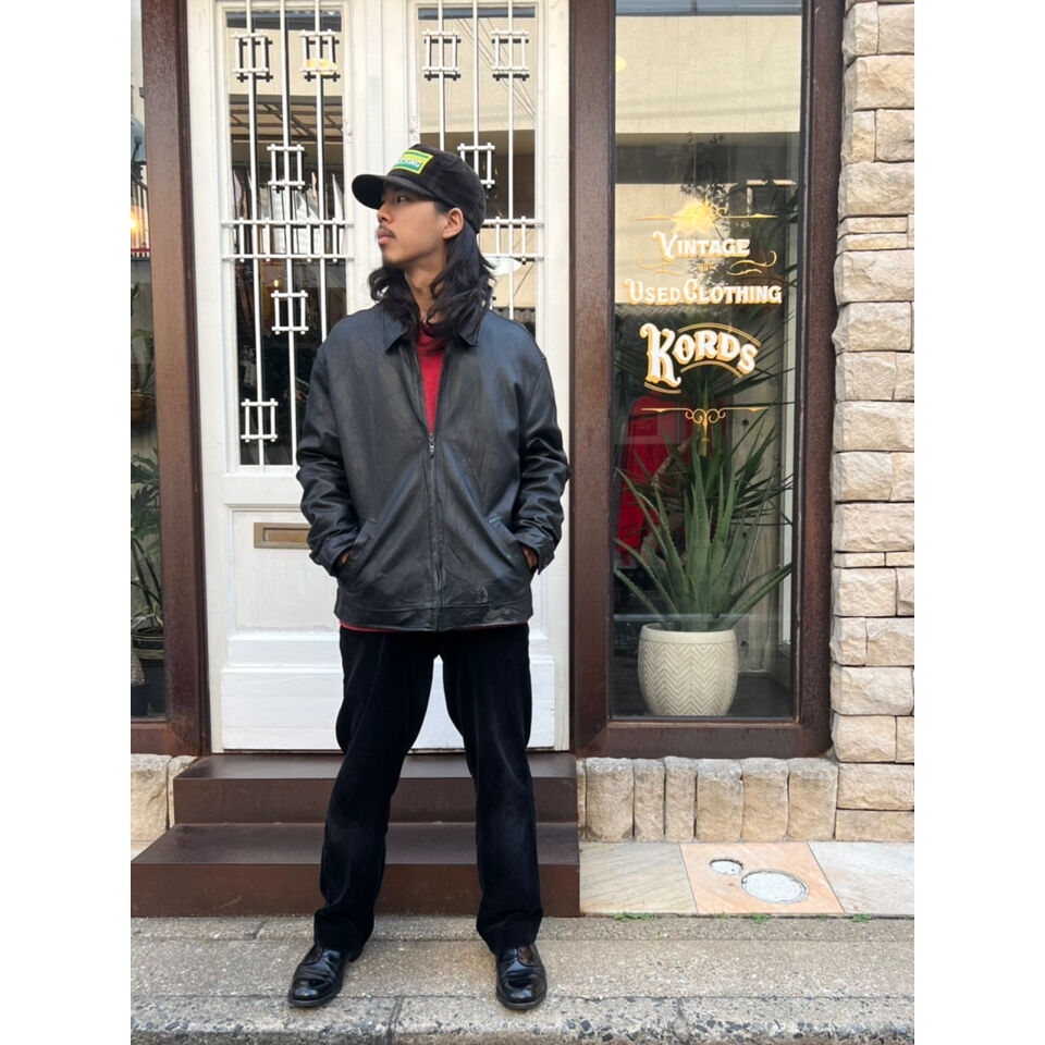CHAPS ラルフローレン 90s ビンテージ 短丈 レザージャケット ブラック 90s CHAPS Ralph Lauren LEATHER JACKET Size XL |