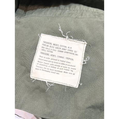 60s US AMRY Jungle Fatigue PANTS "3rd TYPE" Size MEDIUM-REGULAR