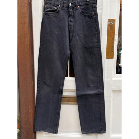 90s Levi’s 501-0185 BLACK DENIM PANTS MADE IN USA 🇺🇸 Size W32L34→W32L33