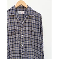 60s E&W RAYON OPEN COLLAR SHIRT Size S