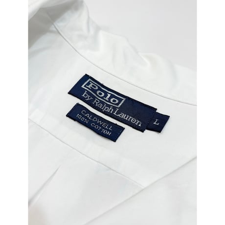90s Ralph Lauren "CALDWELL" S/S OPEN COLLAR SHIRT Size L