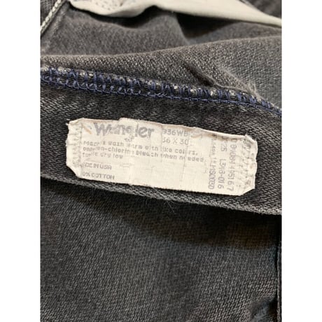 90s Wrangler BLACK DENIM PANTS MADE IN USA 🇺🇸 Size W36L30→W34L28