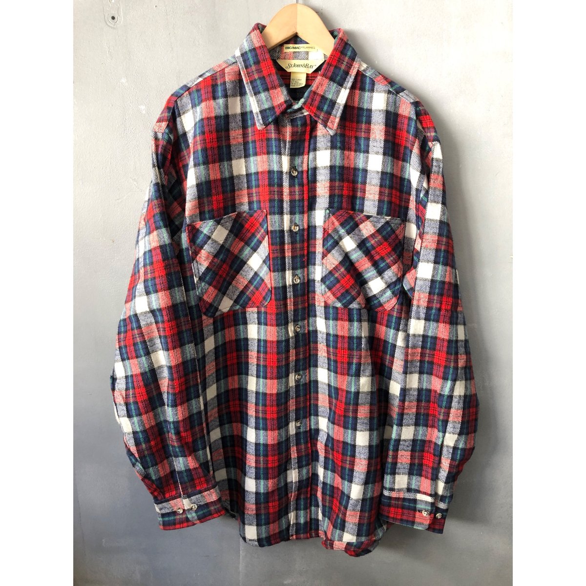 St. John's Bay BIG MAC FLANNEL ネルシャツ XXL 90's ST. JOHN'S BAY ヘビーネルシャツ “BIG MAC FLANNEL