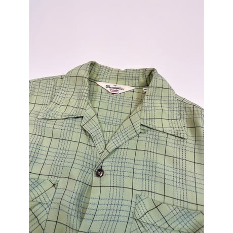 50s RAYON OPEN COLLAR SHIRT Size M