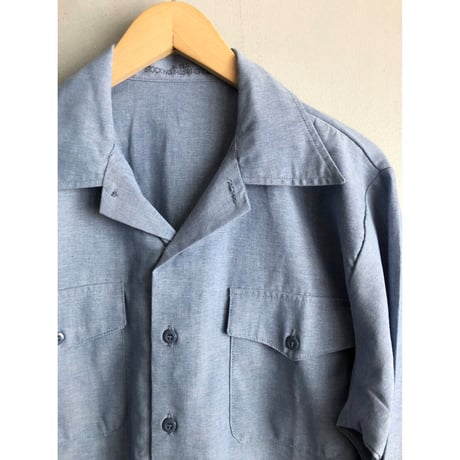 97s "DEADSTOCK" US NAVY UTILITY CHAMBRAY SHIRT Size M