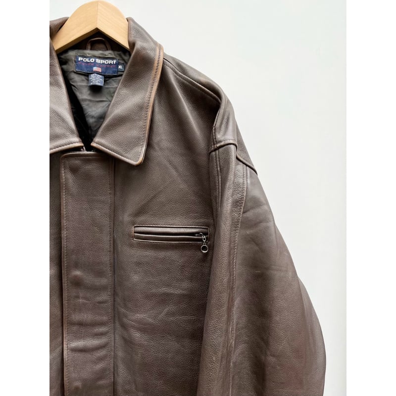 90s POLO SPORT LEATHER COAT Size XL | KORDS 90s POLO SPORT LEATHER COAT Size XL | KORDS