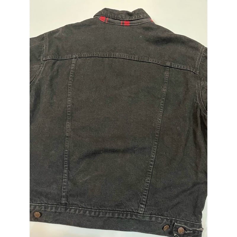 90s Levi's 70427 FLANNEL LINED BLACK DENIM JACK