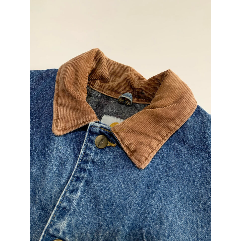 90s carhartt DENIM CHORE COAT MADE IN USA 🇺🇸 Si