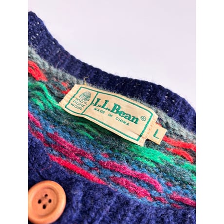 90s L.L.Bean WOOL CARDIGAN Size L