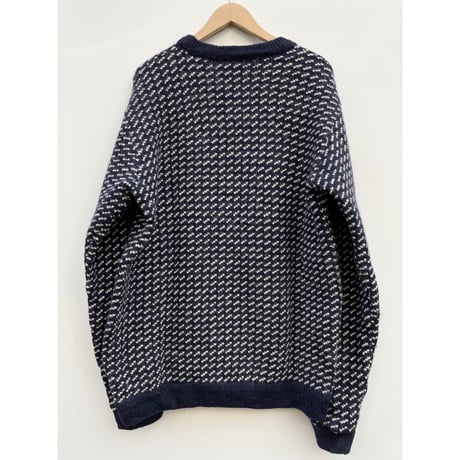 80s L.L.Bean "BIRDS EYE" WOOL KNIT MADE IN NORWAY 🇳🇴 Size XL-TALL