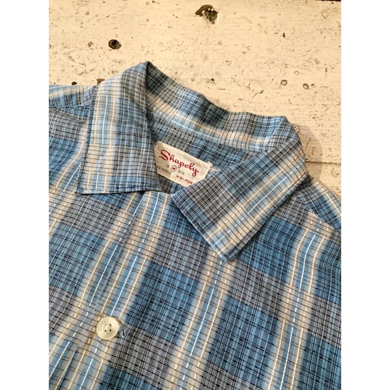 60s Shapely OPEN COLLAR SHIRT Size M | KORDS
