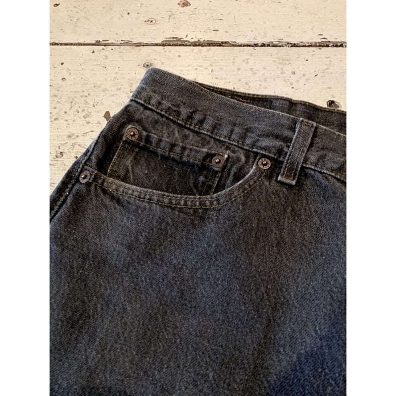 90s Levi's 501-0658 BLACK DENIM PANTS MADE IN U...