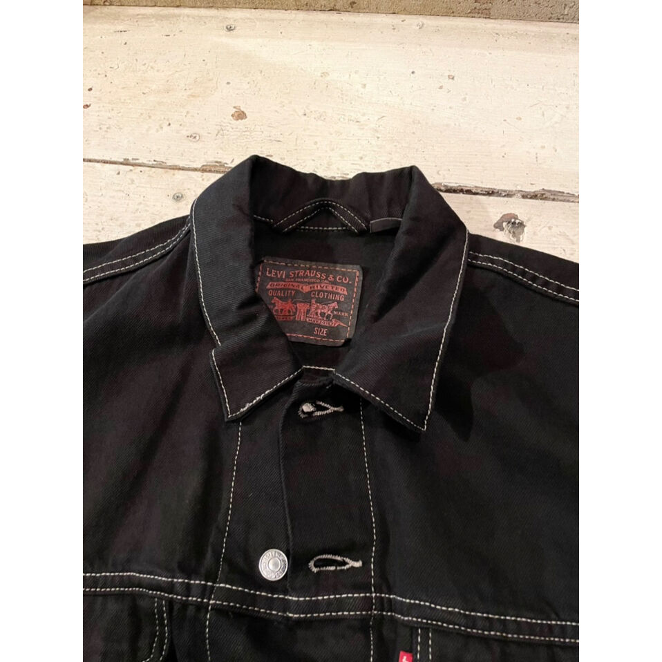 00s Levi's 70797 BLACK DENIM JACKET Size XXL |
