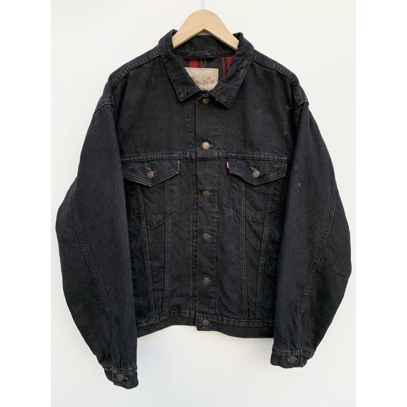 90s Levi's 70427 FLANNEL LINED BLACK DENIM JACK 90s Levi's 70427 FLANNEL LINED BLACK DENIM JACK