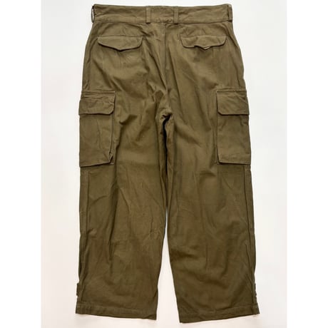 50s FRENCH ARMY M-47 "EARLY MODEL" FIELD TROUSERS Size W37.5L28