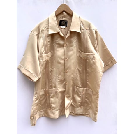 90s ZAVA OPEN COLLAR CUBA SHIRT Size XXL