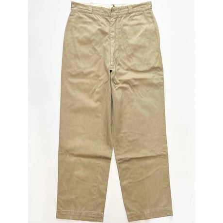 60s US ARMY KHAKI TROUSERS Size W34L33→W33L32.5