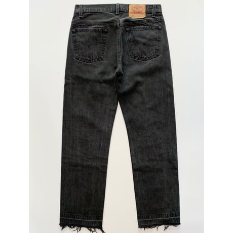90s Levi’s 501-0660 "CUT OFF" BLACK DENIM PANTS MADE IN USA 🇺🇸 Size W32L32→W31L30