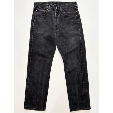 90s Levi’s 501 BLACK DENIM PANTS MADE IN USA🇺🇸 Size W32L30→W30L30