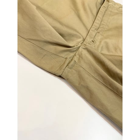 60s US ARMY KHAKI TROUSERS Size W32L33→W30L30