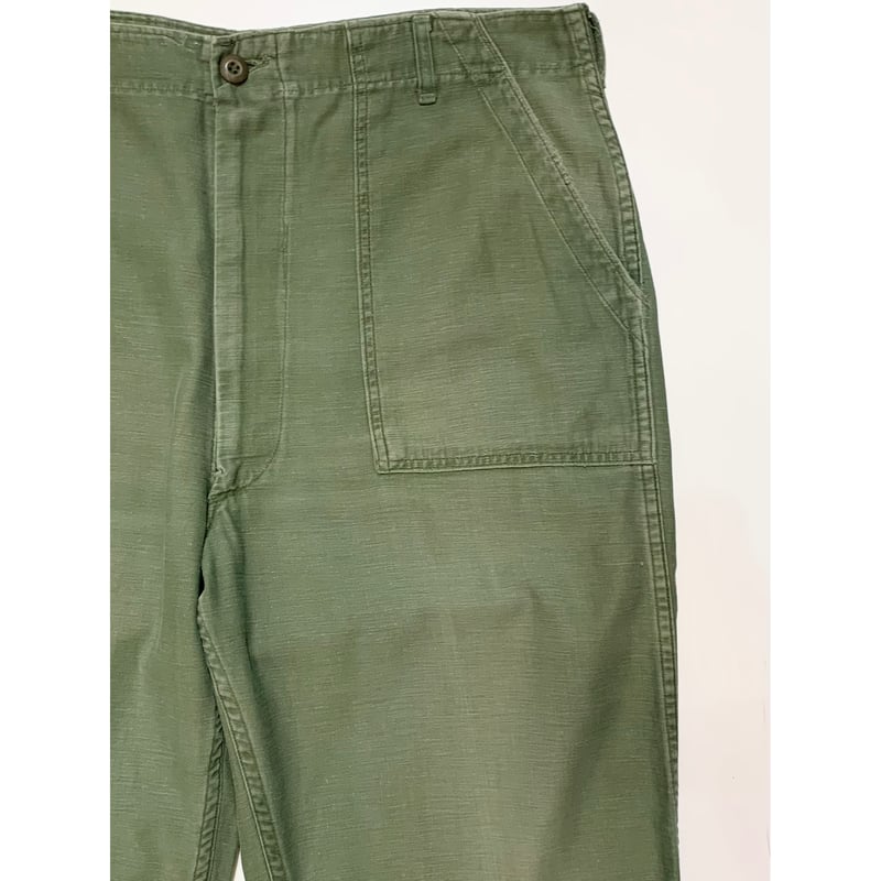 60s US ARMY OG-107 COTTON SATEEN BAKER PANTS Si 60s US ARMY OG-107 COTTON SATEEN BAKER PANTS Si