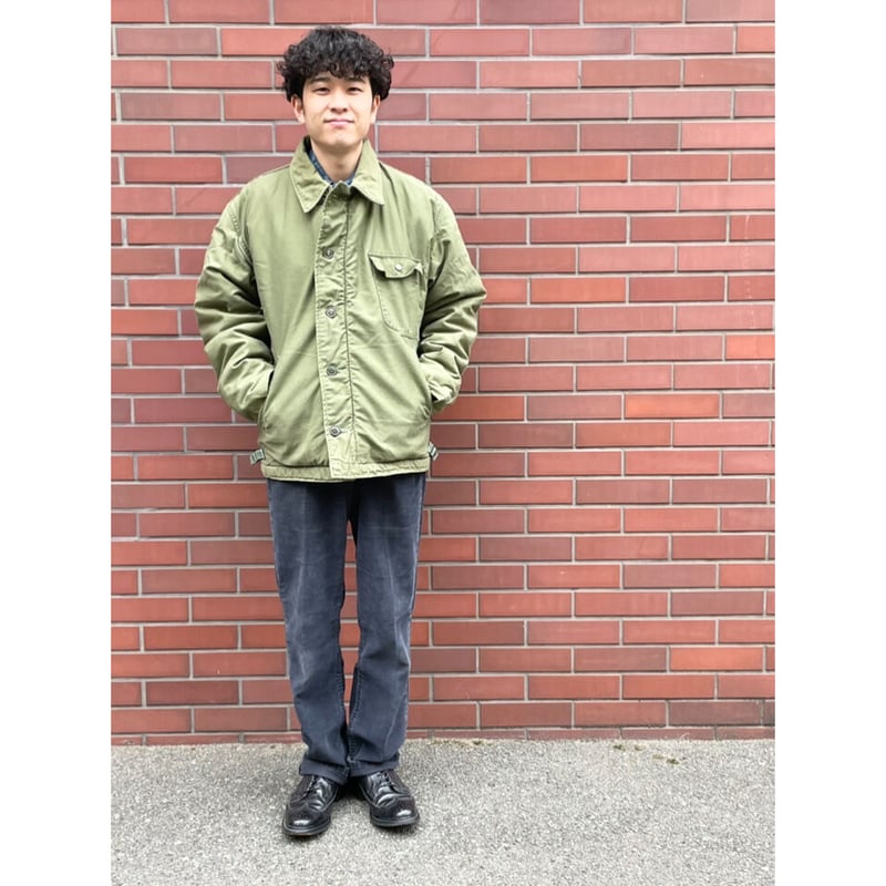 米軍実物 A-2 deck jacket 70's LARGE(42-44) 70s US NAVY A-2DECK JACKET Size LARGE (42-44) |