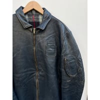 00s FRENCH MILITARY PILOT LEATHER JACKET Size XL程