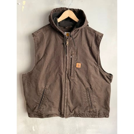 00s carhartt DUCK VEST HOODIE Size XXL