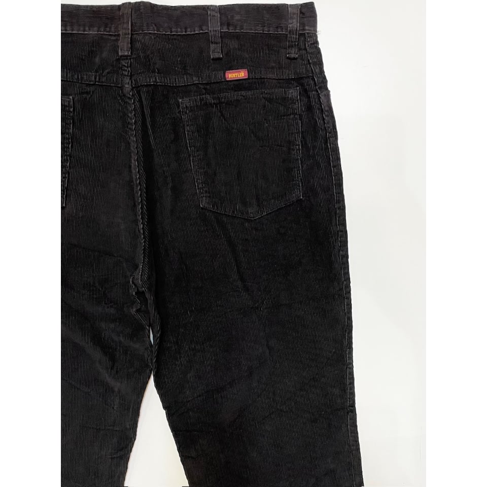 美品 80s usa製 RUSTLER 黒 TARONコーデュロイパンツ w32 美品 80s usa製 RUSTLER ブラック コーデュロイパンツ w32