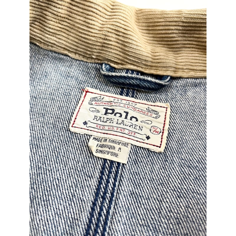 90s POLO Ralph Lauren DENIM WORK JACKET Size M 90s POLO Ralph Lauren DENIM WORK JACKET Size M