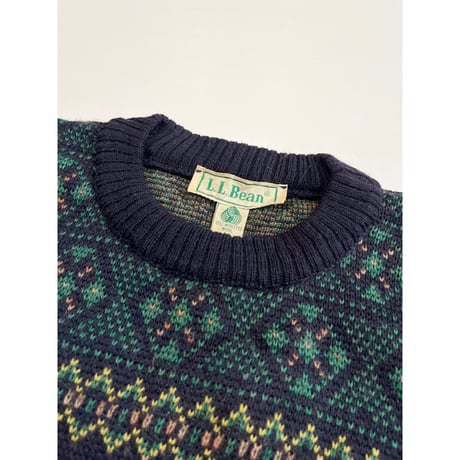 80s L.L.Bean WOOL KNIT MADE IN IRELAND🇮🇪 Size M