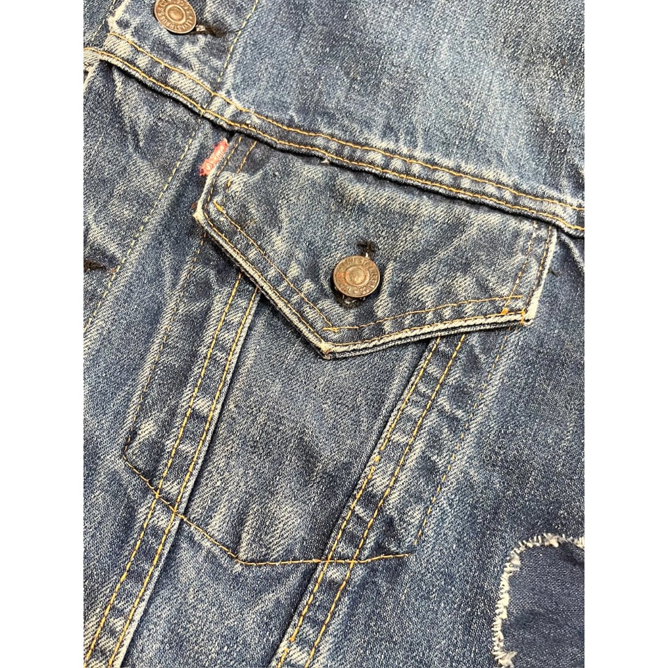 70s Levi's 71205 BIG E デニムジャケット 42 襤褸 70s Levi's 71205 