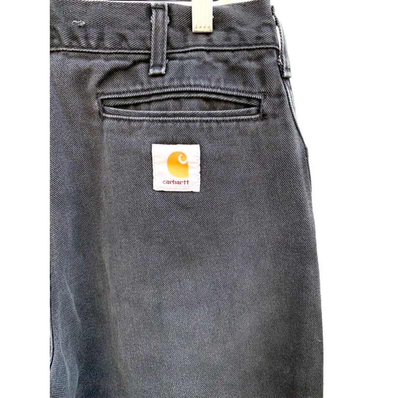 80s Carhartt フレアパンツ チャコール ダック地 80s carhartt 5POCKET DUCK PANTS MADE IN USA 🇺🇸