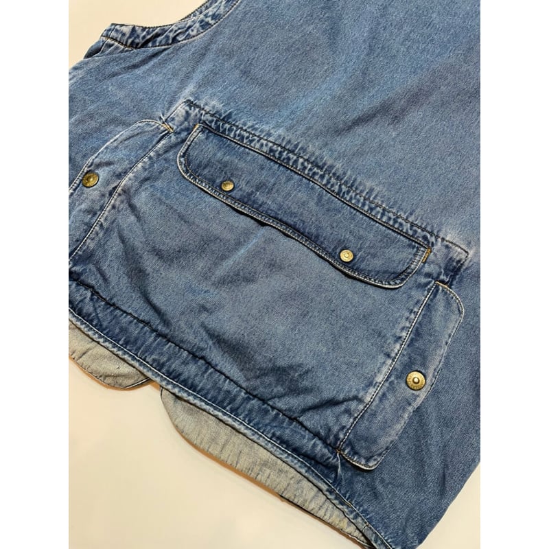 90s BANANA REPUBLIC DENIM SAFARI VEST Size L |