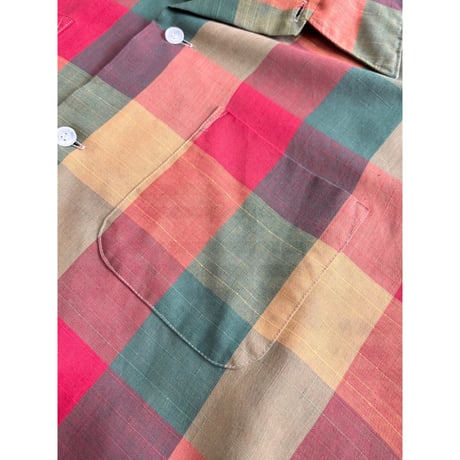 70s SEARS OPEN COLLAR SHIRT Size L
