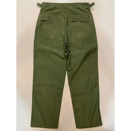 64s US ARMY OG-107 COTTON SATEEN BAKER PANTS Size W33L31