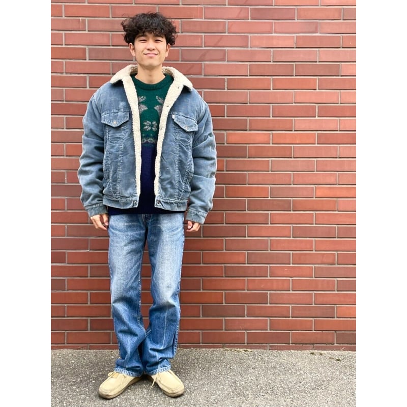 70s Levi's 71608 CORDUROY BOA JACKET MADE IN US